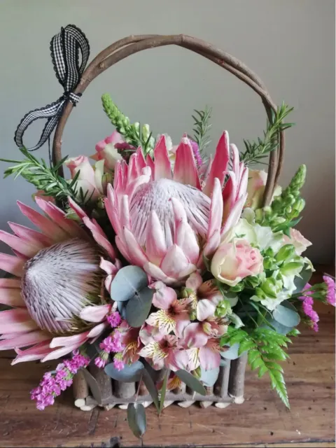 Protea Mix in a Basket