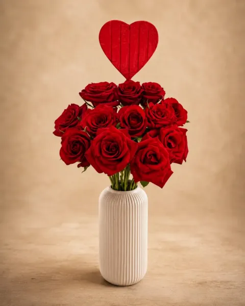 Red Romance Vase