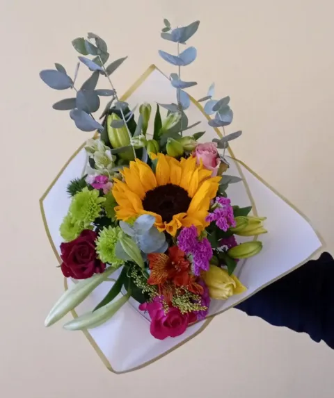 Sunflower Roses and Lilies