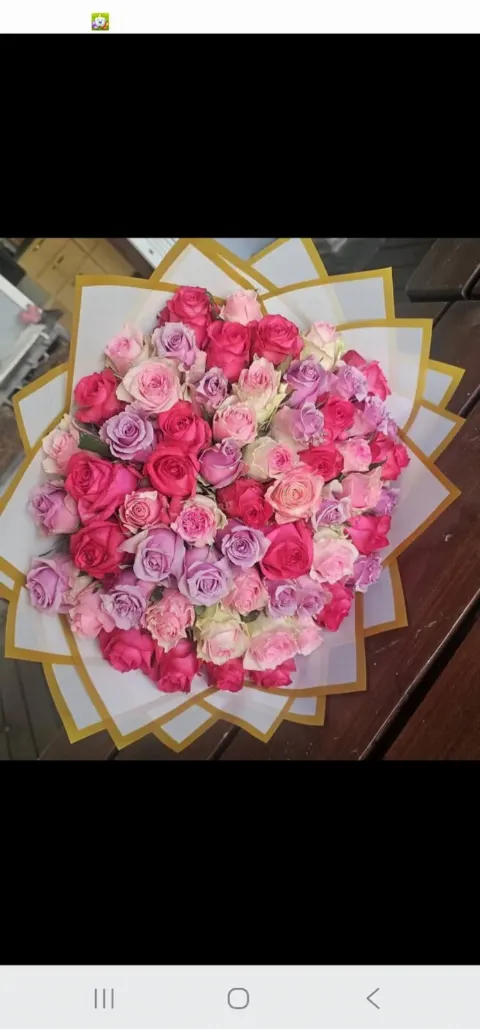 Cello wrap roses