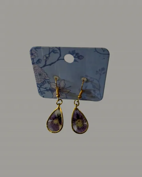 Resin Floral Earrings
