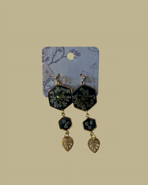 Blue Resin Earrings
