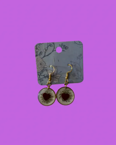 Resin Heart Earrings