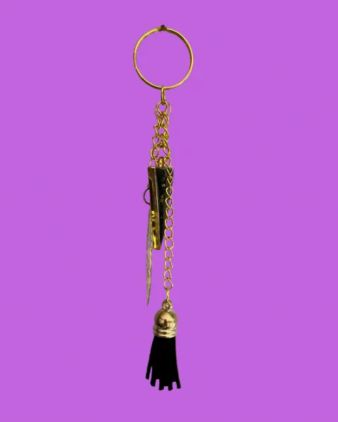 Black Tassel Keychain