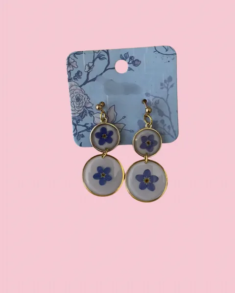 Blue Flower Earrings