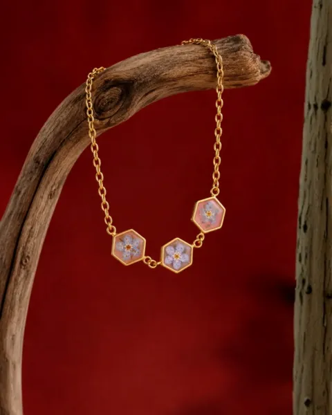 Delicate Floral Resin Bracelets