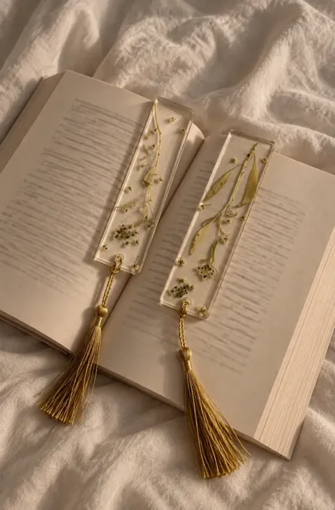 Assorted Floral Resin Bookmark