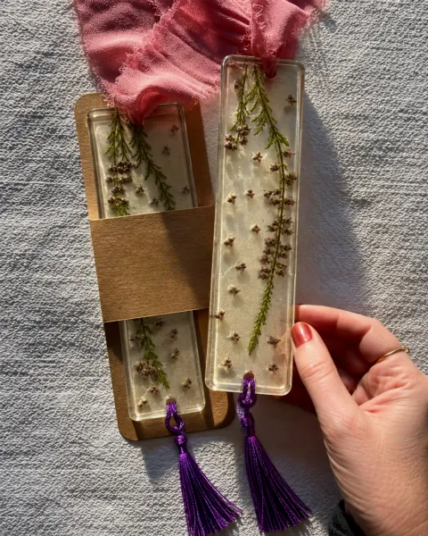 Assorted Floral Resin Bookmark