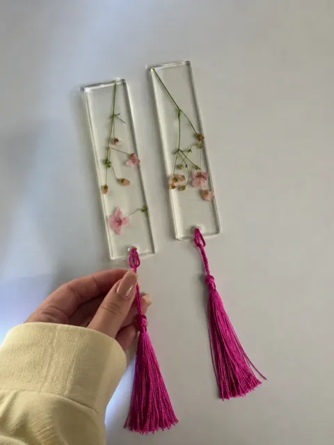 Assorted Floral Resin Bookmark