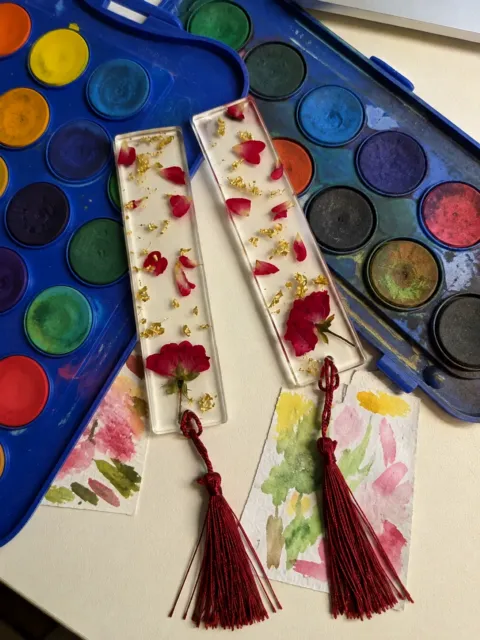 Assorted Floral Resin Bookmark